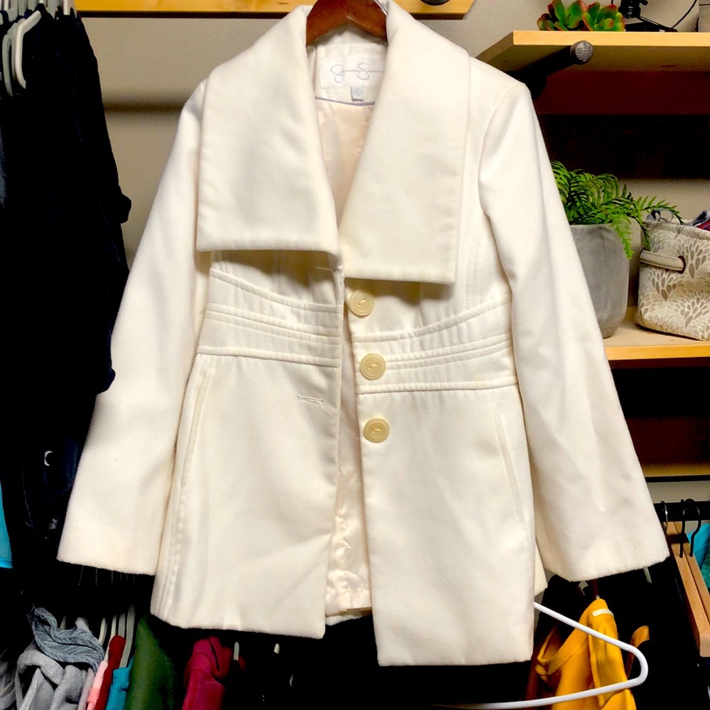 Jessica Simpson Cream Pea Coat